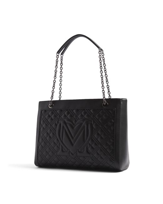 Love Moschino Black Women's Quilted Shoulder Tote