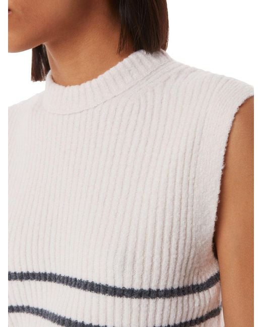 Whistles White Women's Stripe Textured Tank