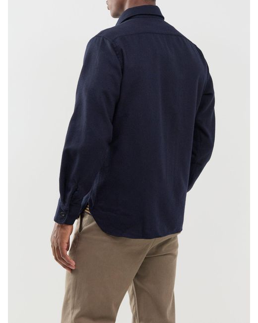 Hartford Blue Percey Washable Mix Overshirt for men