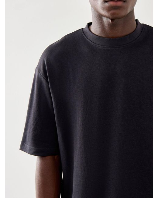 SELECTED Blue Looseoscar Short Sleeves O-Neck Tee for men