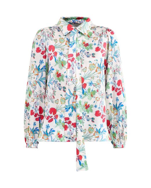 Dea Kudibal White Annabelle Bow Blouse Multi