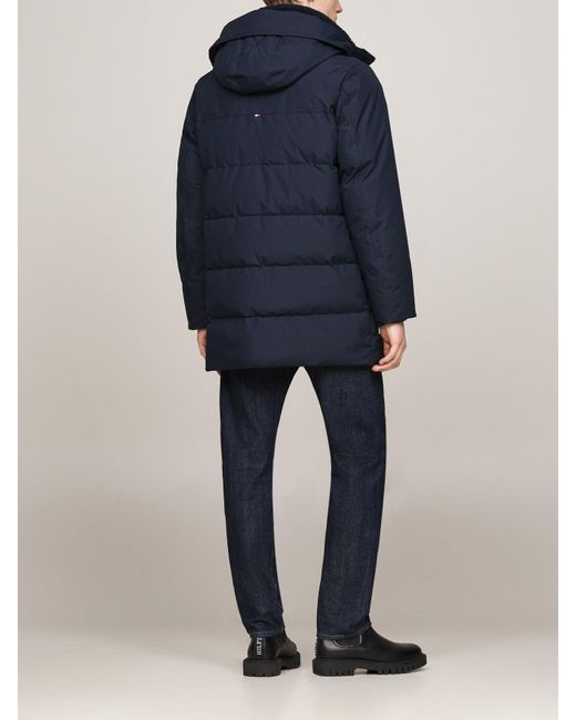 Tommy Hilfiger Blue Rockie Thermal Utility Puffer Parka for men