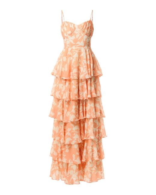 Pretty Lavish Pink Women's Madison Ruffle Maxi Dress