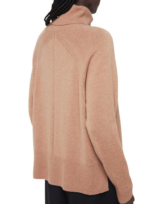 Whistles Natural Women's Cashmere Roll Neck