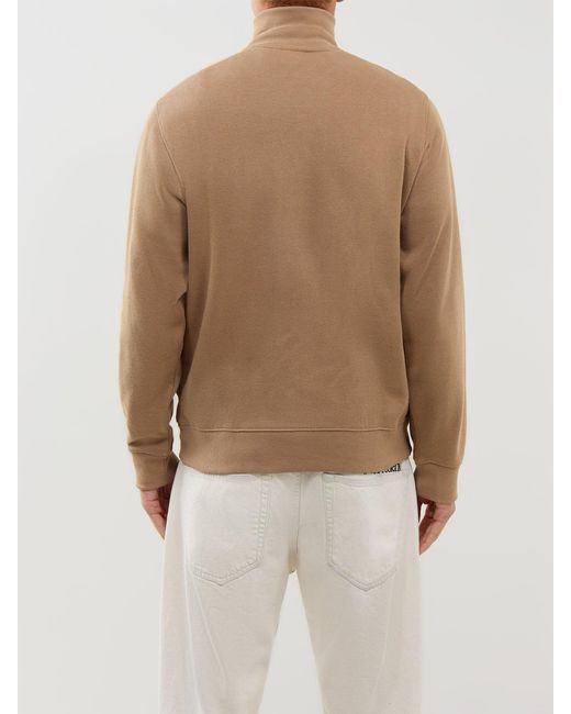 Lacoste Brown Quarter-Zip Sweatshirt for men