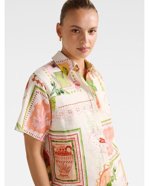 Forever New White Ola Oversized Shirt