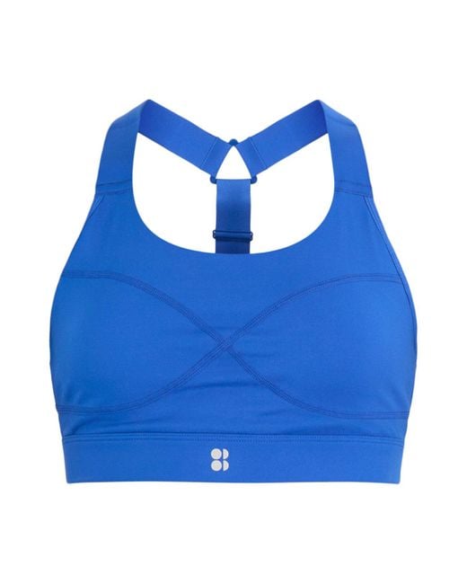 Sweaty Betty Women's Power Medium Impact Sports Bra in Blue