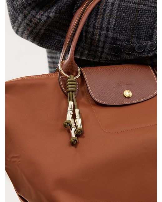 Longchamp Metallic Mini Roseau Key Ring Bag