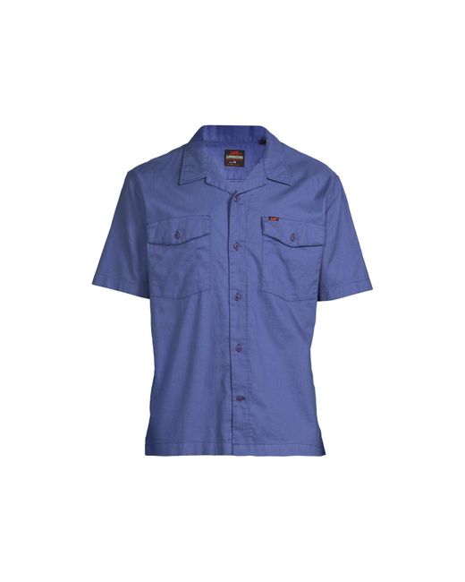 Lee Jeans Blue Men's Short Sve Chetopa Shirt for men
