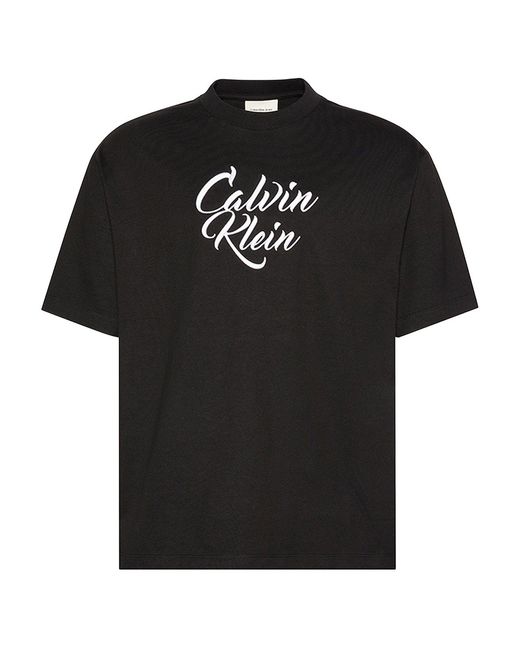 Calvin Klein Black Graphic Relaxed T-Shirt for men