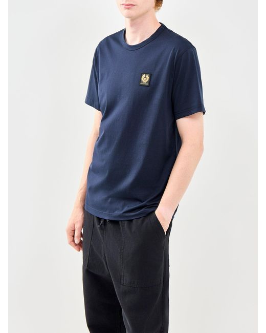 Belstaff Blue Logo T-Shirt for men