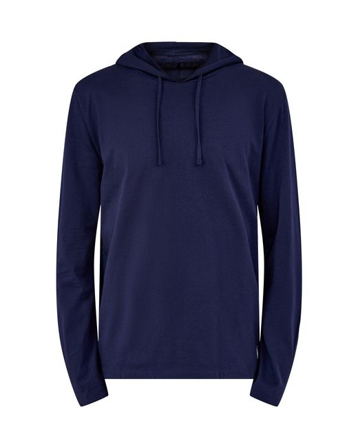 Polo Ralph Lauren Blue Long Sleeve Hooded Sleep Top for men