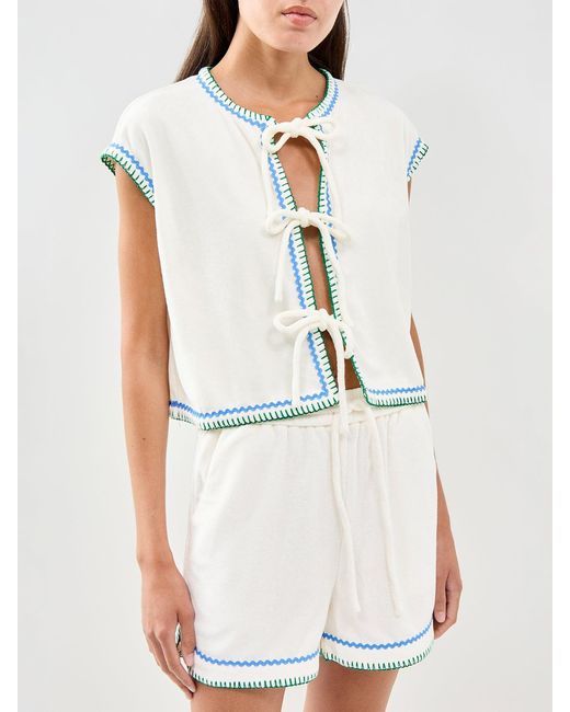FRNCH Blue Domenico Top Cream
