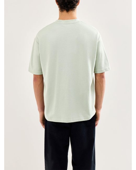 SELECTED White Slhlooseoscar Short Sleeve O-Neck Tee for men
