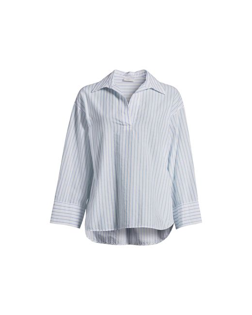 Peserico Blue Women's Stripe Cotton Shirt