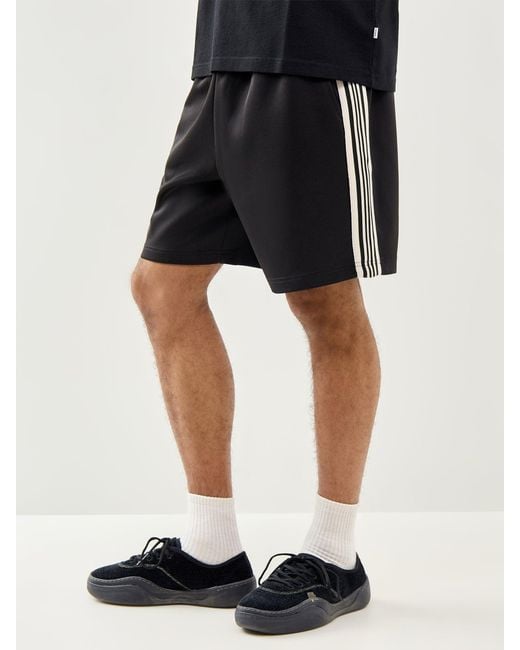 Only & Sons Black Relaxed Track Sweatshorts for men