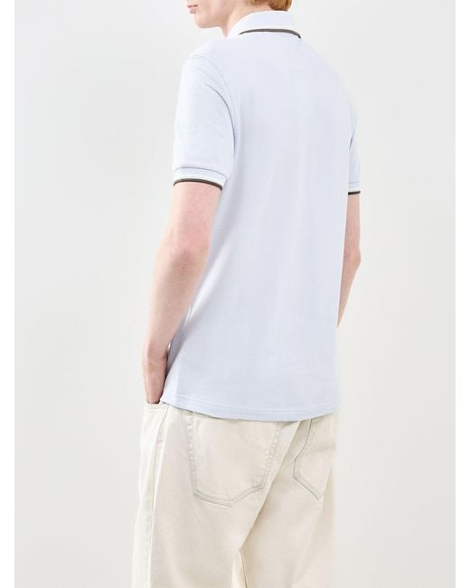 Fred Perry White Twin Tipped Polo Shirt for men