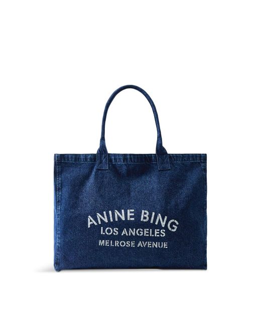 Anine Bing Blue Leo Tote Bag