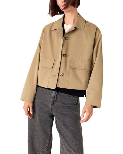 Whistles Natural Short Trench Jacket