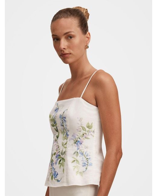 Forever New White Soleil Floral Print Top