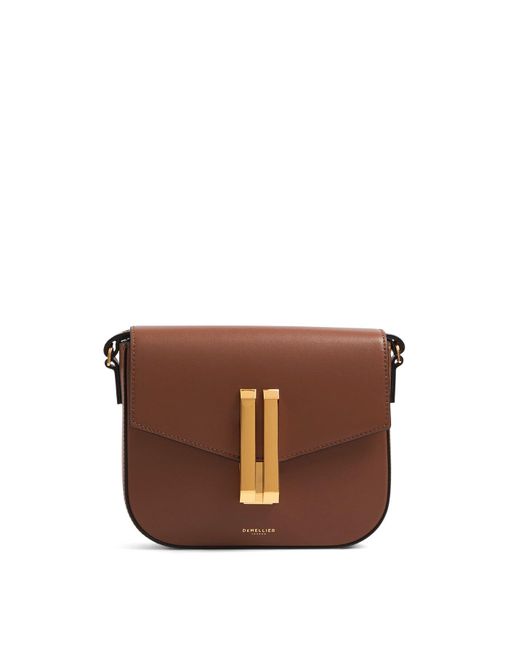 DeMellier London Brown N114 Small Vancouver Smooth Crossbody Bag