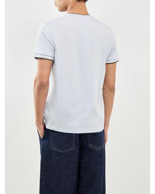 Fred Perry White Twin Tipped T-Shirt for men