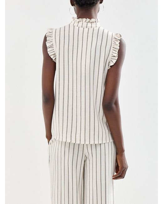 SELECTED White Viva Ruffle Top