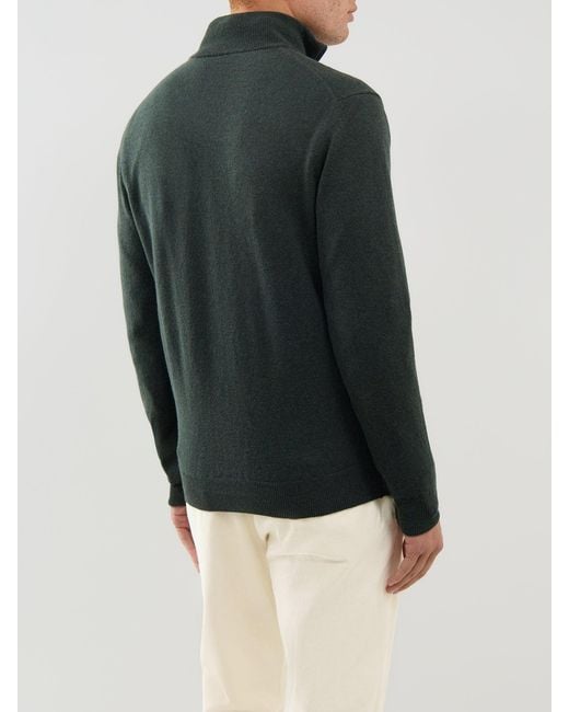 Gant Green Superfine Half-Zip Jumper for men