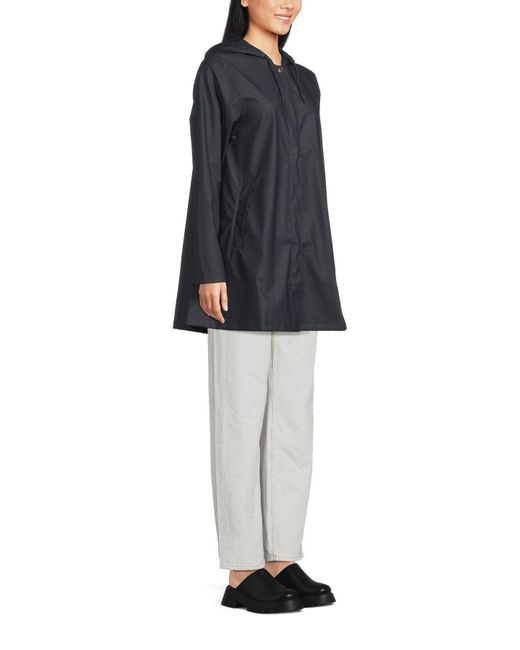 Rains Blue A Line Jacket