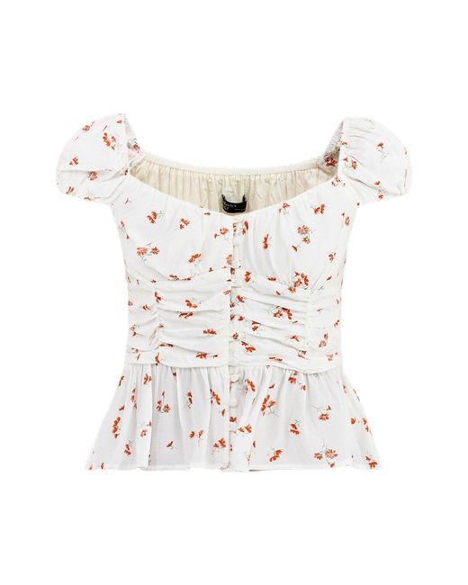 Nobody's Child White Caia Ruched Top