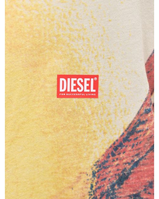 DIESEL White T-Boxt L/Phoenix T-Shirt for men