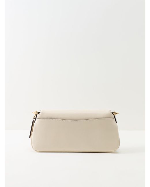 COACH Multicolor Jet Refined Calf Shoulder Bag Chalk