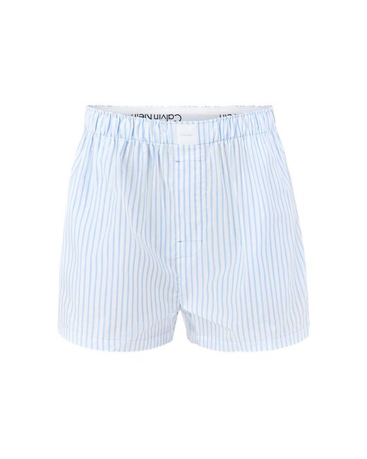 Calvin Klein Blue Poplin Pyjama Shorts