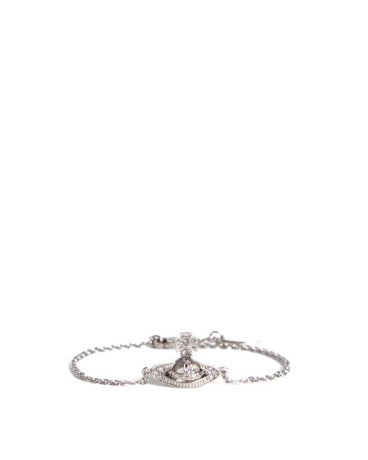 Vivienne Westwood White Pina Bas Relief Bracelet Bag