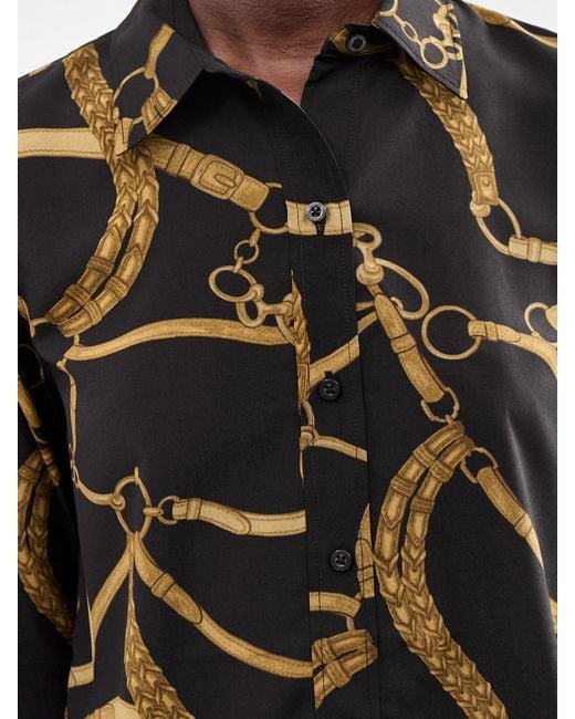 Ralph Lauren Black Chain Link Print Long Sleeve Shirt Multi