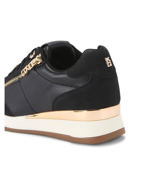 KG by Kurt Geiger Black Lina2 Up Trainers