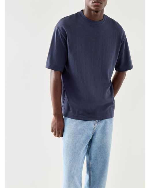 SELECTED Blue Loose Oscar Short Sleeves O Neck Tee for men