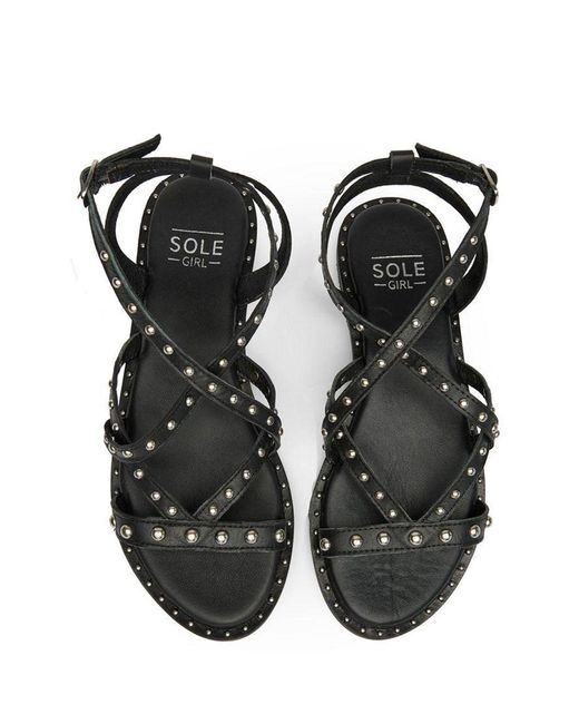 Sole White Rach Gladiator Sandals