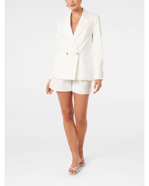 Forever New White Women's Alex Double Breasted Blazer