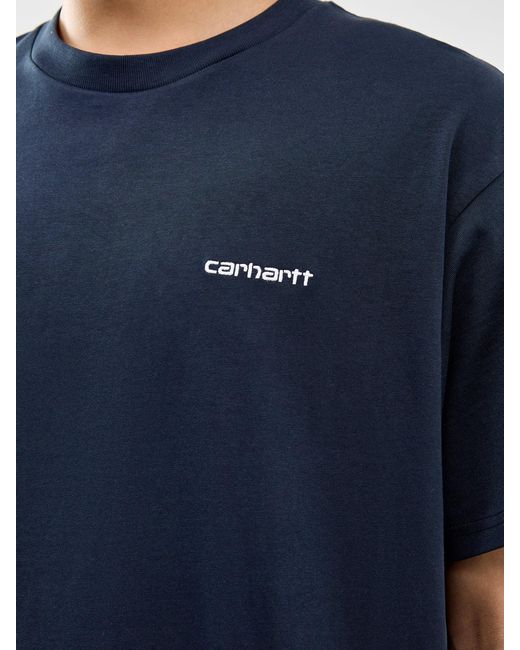 Carhartt Blue Script Embroidery T-Shirt for men