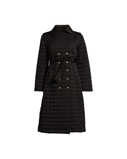 Marella Black Women's Zolla Quilted Belted Coat