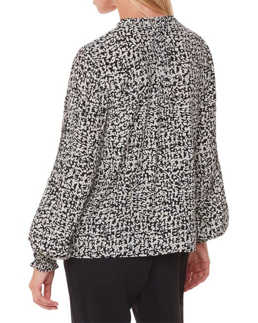 Whistles Gray Women's Scribble Print Blouse