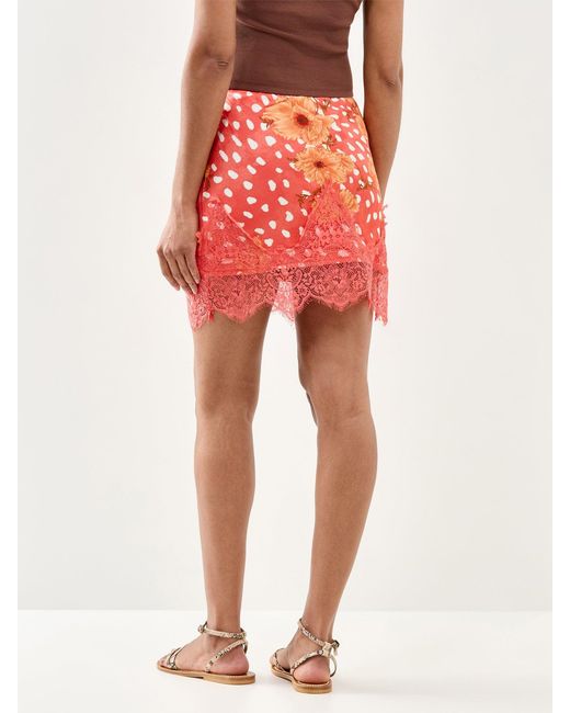 Never Fully Dressed Pink Coral Poppy Mini Maeva Skirt