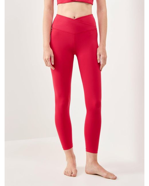 Sweaty Betty Red All Day 7/8 Wrap Waist Leggings
