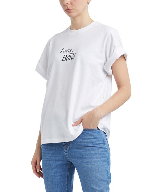 Victoria Beckham White Women's Slogan T-shirt