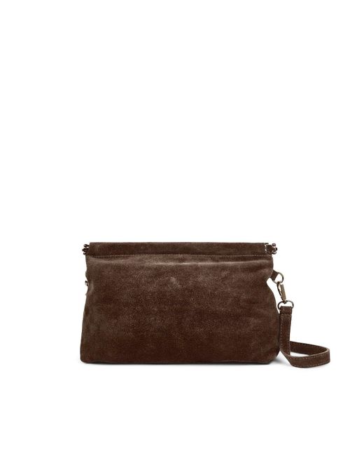 Marlon Brown Alexina Suede Clutch Bag