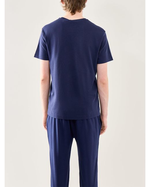 Polo Ralph Lauren Blue Pima Short Sleeve T-Shirt for men