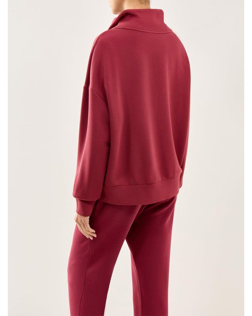Varley Red Hawley Half Zip Sweat