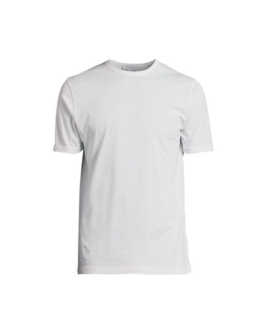 Sunspel White Men's Classic Crew Neck T-shirt for men