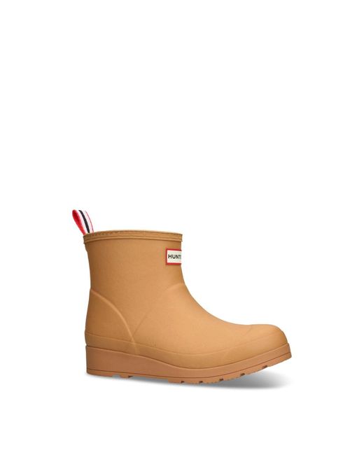 Hunter White Play Shearling Insulated Short Wellington Boots